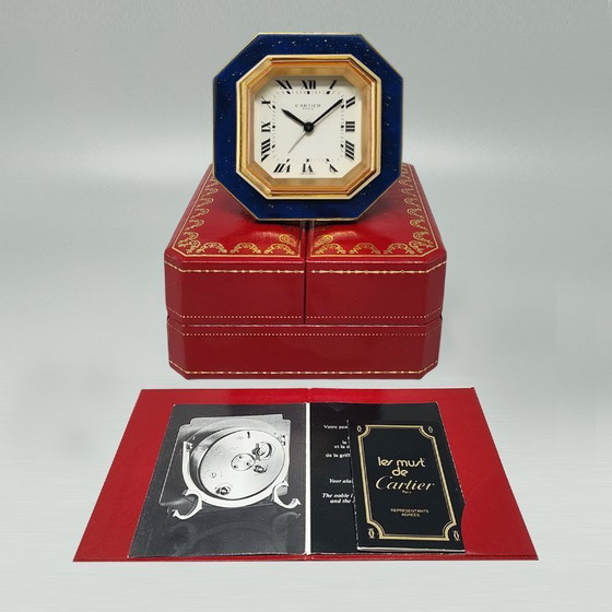 Image 1 of Schitterende Cartier Pendulette wekker uit de jaren 80. Gemaakt in Zwitserland.