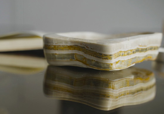 Image 1 of Handcrafted Onyx Asymmetrical Trinket Dish and Catchall