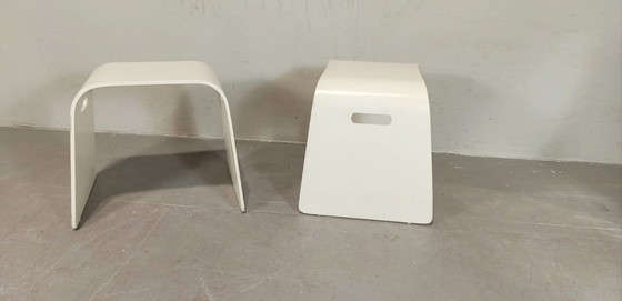Image 1 of 2 x bentwood stools or side tables 