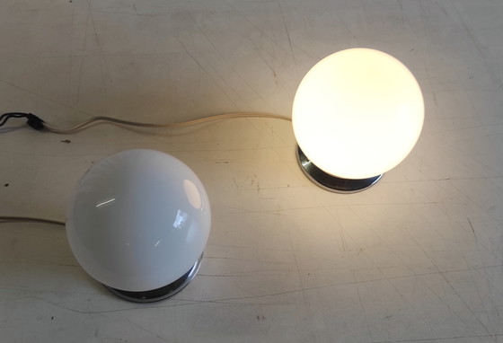 Image 1 of Lampada da soffitto o da parete Art Déco con globo opalino, diametro 15 cm - metà del XX secolo