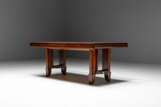 Image 1 of Art-Deco-Esstisch aus Parkett – 1930er Jahre