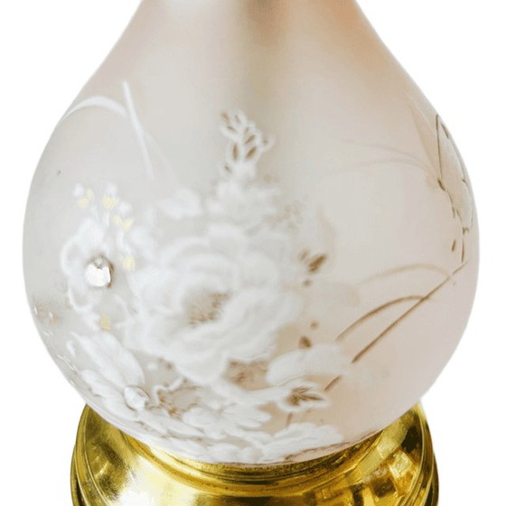 Vintage Italian table lamp pink glass brass Baroque Rococo 1950s (photo 7 of 7)