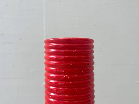 Image 1 of Lampada da tavolo rossa in pietra, stile futuristico, anni '70.