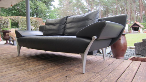 Iconic leather design sofa "Rolf Benz" type 1600. Beautiful condition!