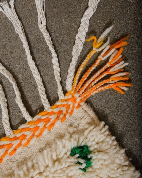 Image 1 of Handmade Moroccan decorated rug 250cm x 150cm