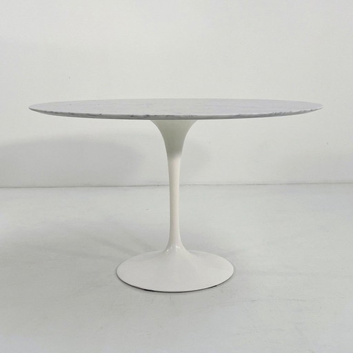 Marmeren Tulip eettafel 120 cm van Eero Saarinen voor Knoll, jaren 60