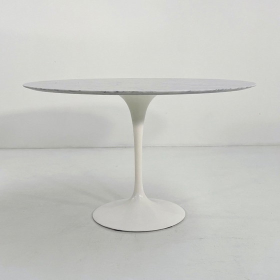 Image 1 of Marble Tulip Dining Table 120 cm by Eero Saarinen for Knoll, 1960s