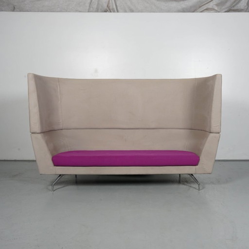 Orangebox Cwtch Bank, 220 X 136 Cm, Grijs / Lila – akoestische bank, Metal, Textile (photo 2 of 5)