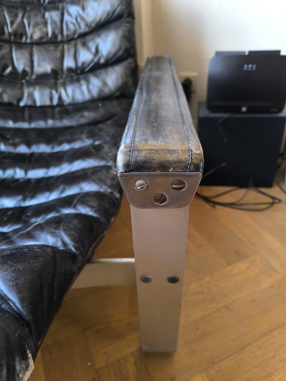 Image 1 of ILMARI LAPPALAINEN. Loungesessel + Hocker, Modell „Pulkka“, 19