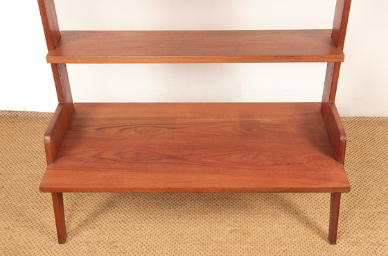 Image 1 of Grande scaffale mobile e modulare in teak danese di H. Brockmann Petersen, anni '60.