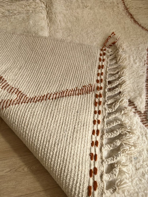 Marokkanischer Teppich, handwerklich, en laine, 250 x 150 cm