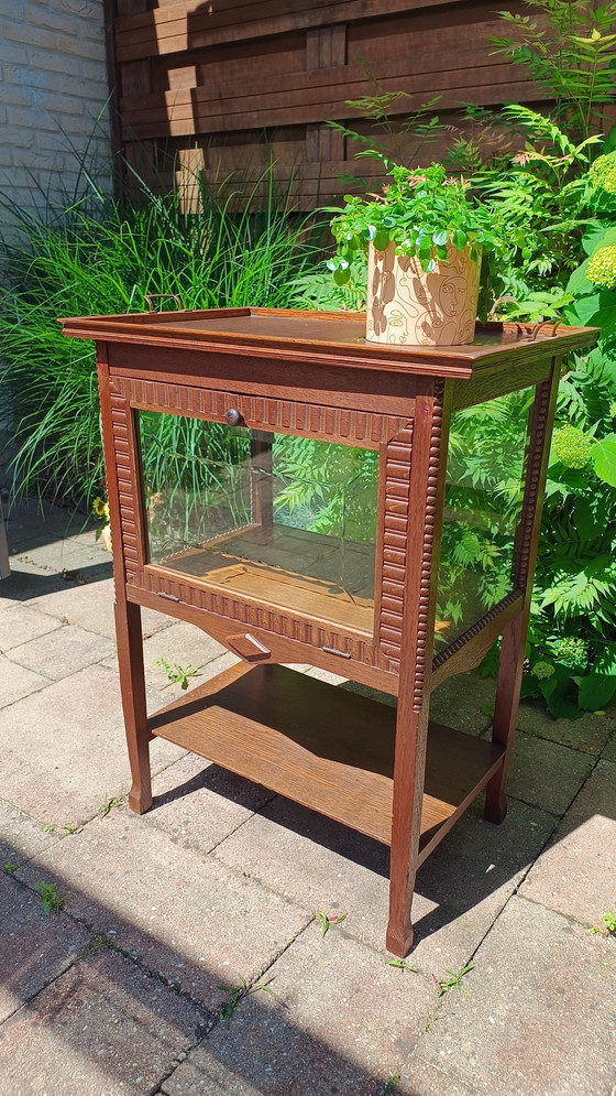 Image 1 of Mobiletto da tè Art Déco della scuola di Amsterdam