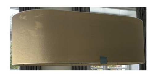 Oval fabric pendant light