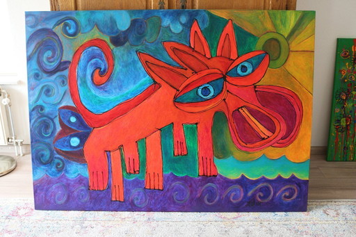 Paul Megens painting from 2005 'Boxing Day Sea Monster'