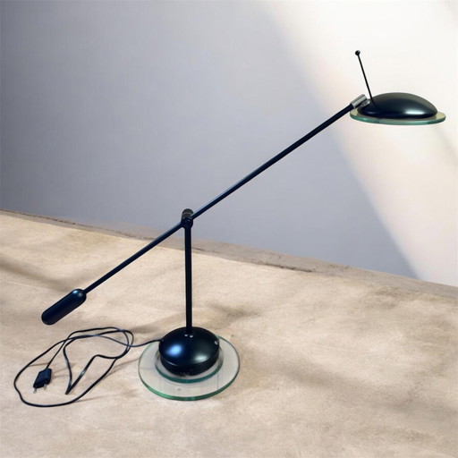 🖤 ​​Lámpara de escritorio Herda de diseño vintage | Lámpara colgante estilo era espacial | 1975-1985 – leeslamp, Glass