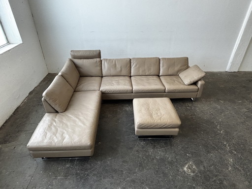 COR Conseta Designer Sofa Couch Corner Sofa Leather Taupe Original Price €20,000