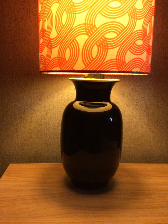 Image 1 of Lampe de table italienne vintage en verre de Murano