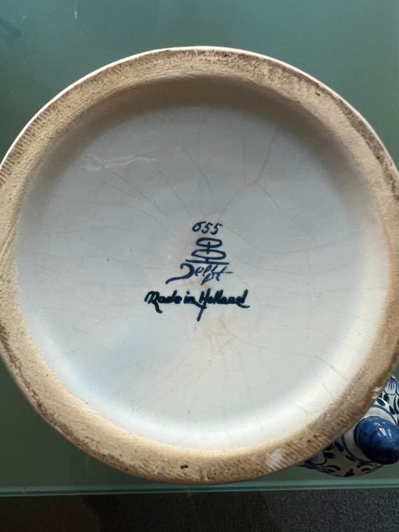 Delfts Blauw piccolo vaso con coperchio, Vasi, Ceramica, Blu (foto 8 di 8)