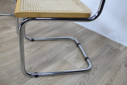 Cesca B32 Stuhl nach Marcel Breuer, Italien – eetkamerstoelen, Rattan, Wood, Vintage (photo 2 of 14)
