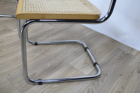 Cesca B32 Stuhl nach Marcel Breuer, Italien – Esszimmerstühle, Rattan, Wood, Vintage (photo 2 of 14)