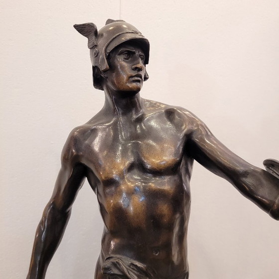 Image 1 of Sculpture “Gallic Warrior”, bronze, signed E. Picault, 19th century – France