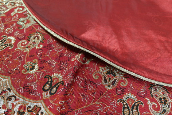 Image 1 of Handgemaakt oosters tafelkleed, zeer fijn vervaardigd van zijden draden, 75 x 75 cm