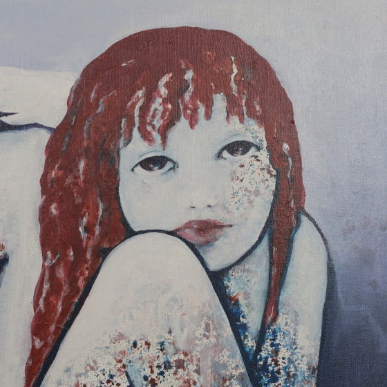 Image 1 of Tableau unique représentant un couple nu, par Francine Govers, Pays-Bas, 1991