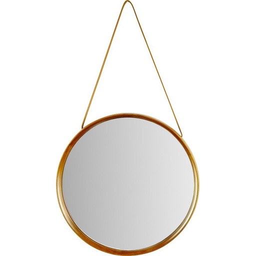 Miroir scandinave vintage en teck par Uno et Osten Kristiansson pour Luxus Vittsjö, Suède années 1960