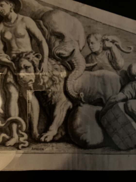 Image 1 of Hubertus Quellinus 1665-1668 Engraving Set Timpans Palace on Dam Square