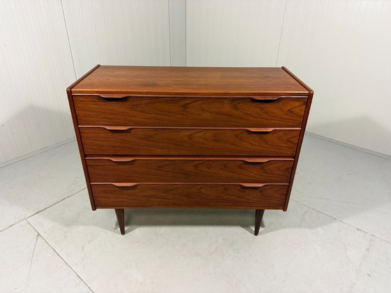 Image 1 of Henning Jørgensen teak chest of drawers Fredericia Denmark