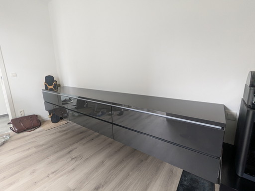 Design TV-kast - Hoogglans met Verlichting - 3m Breed