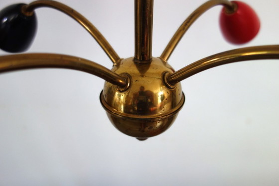 Image 1 of Sputnik kroonluchter met 4 armen, jaren 60