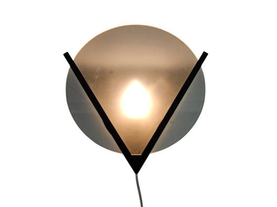 Image 1 of Lacri design - Era espacial - lámpara de pared - vidrio - metal - posmoderno - años 80