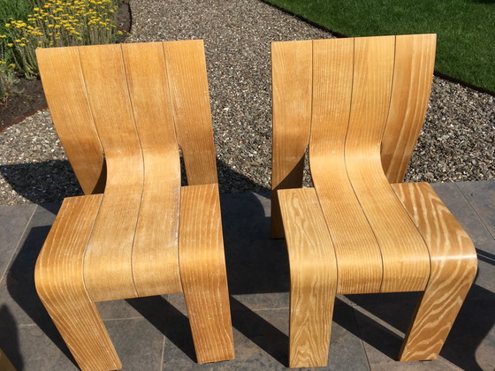 Ensemble original des années soixante-dix : 4 Stripstoelen du designer Gijs Bakker ! – Castelijn (photo 11 of 13)