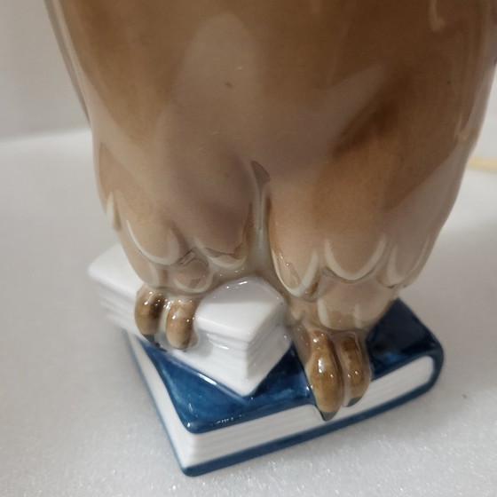 Image 1 of Vintage ceramic owl lamp/nightlight, 1950s-60s, Germany