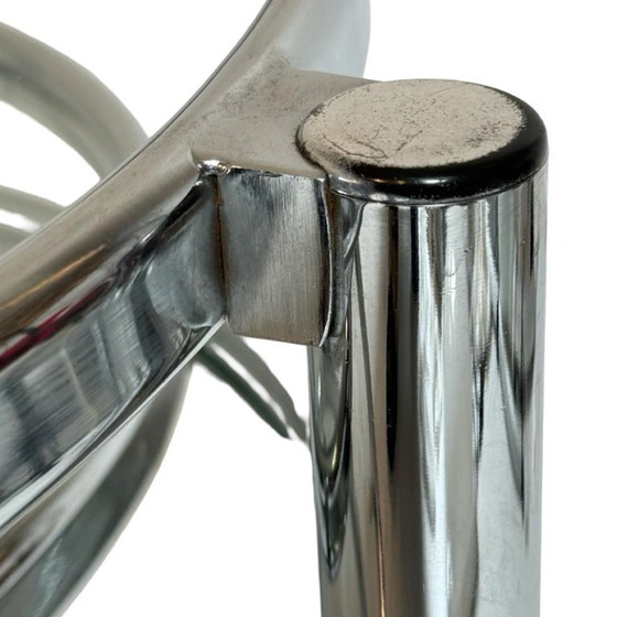 Image 1 of Vintage - Leitmotiv- Dutch design - Table basse - Chrome, plateaux pivotants - XL (63cm ø)