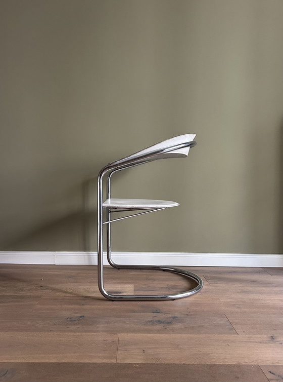 Image 1 of 2x Fauteuil vintage en acier tubulaire et cuir de A. Rizzatto - 450€ (prix de la paire)
