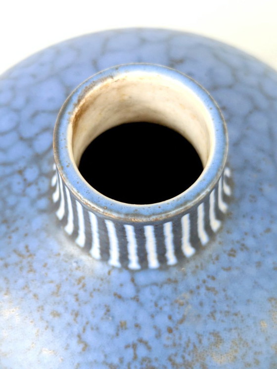 Image 1 of Vintage Thoms Keramik Vase | Midcentury West German Studio Pottery | Blue Glaze
