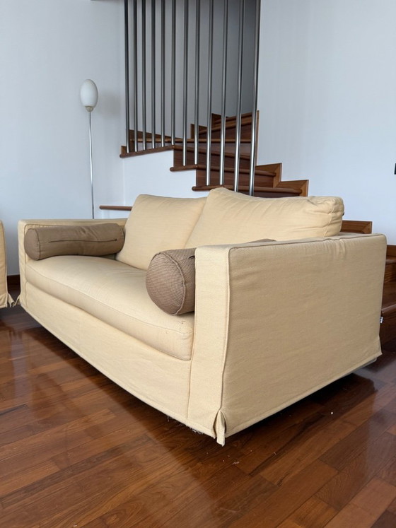 B&B Italia Baisity 2 seaters in cream color, Textile, Creme, Modern (photo 4 of 6)