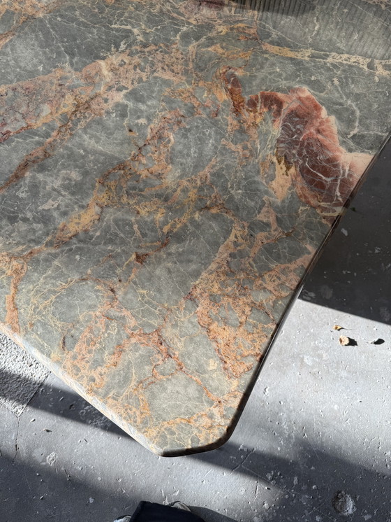 Image 1 of Vintage Fior di Pesco marmeren eettafel, Italië 1980