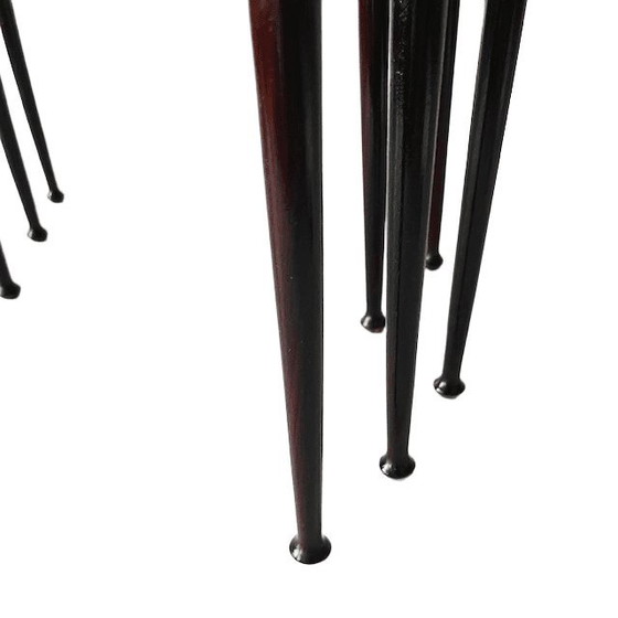 Image 1 of Tavolini laterali mimiset in stile moderno danese di metà secolo, anni '60