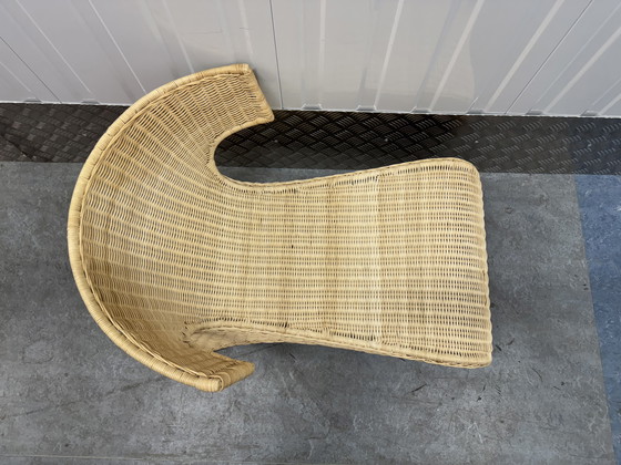 Image 1 of Sedia lounge in rattan della collezione PS di IKEA, disegnata da Monika Mulder.