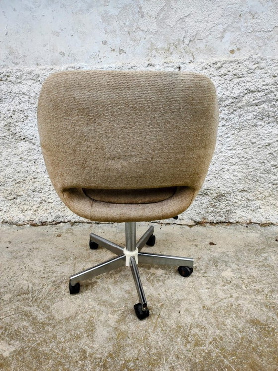 Image 1 of Mid-Century Modern Egg Swivel Chair Stol Kamnik Vintage Gray Office Chair