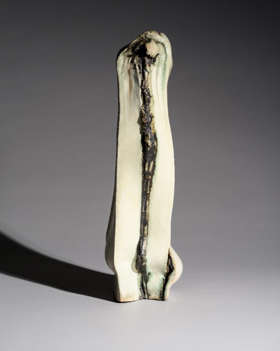 Image 1 of Uta Falter-Baumgarten Signed Studio Ceramic Brutalist Sculpture, Germany 1989 – Monumental Hand-Built Ceramic Object