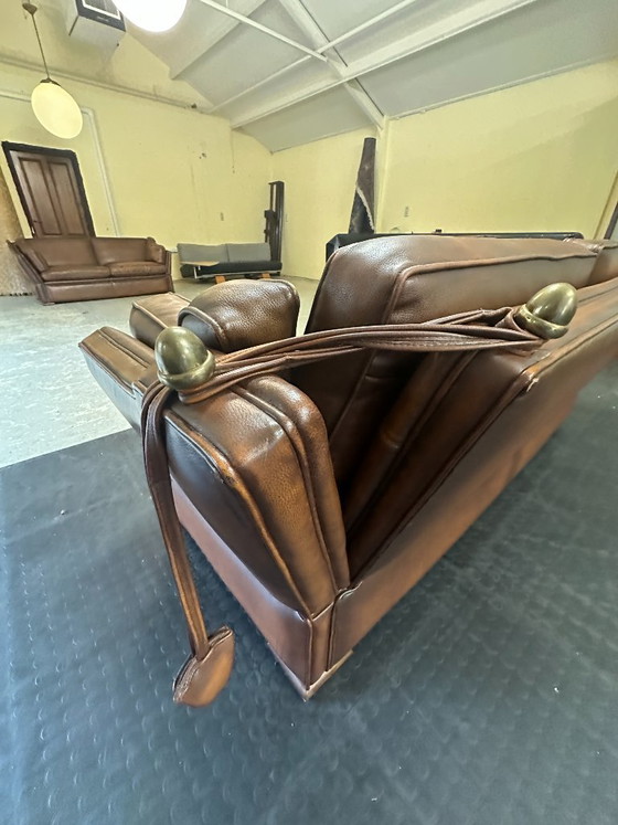 Sofa „Castle“ von Muylaart. 2,5-Sitzer – 2 Sitzer Sofas, Leather (photo 6 of 12)