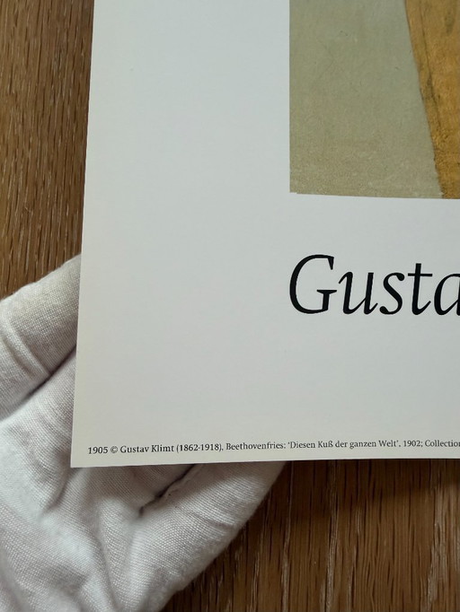 Gustav Klimt (1862-1918), Beethovenfries: „Diesen Kuß der ganzen Welt“, 1902, Sammlung... Gedruckt in The Neth