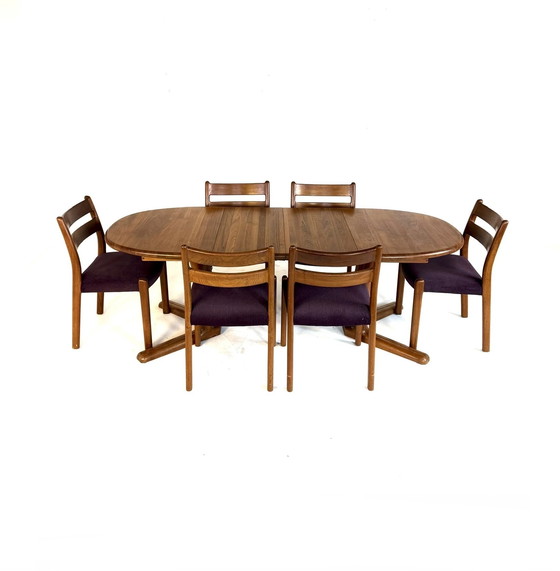 Image 1 of Vintage XL extendable Danish dining table, Dyrlund '70