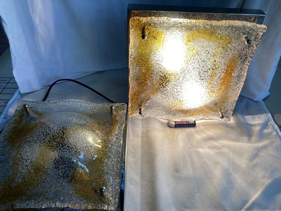 Image 1 of Coppia di applique d'epoca in vetro di Murano