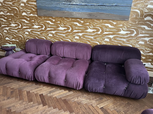 B&B Italia 'Camaleonda' sofa purple shades 3-seater + Ottoman