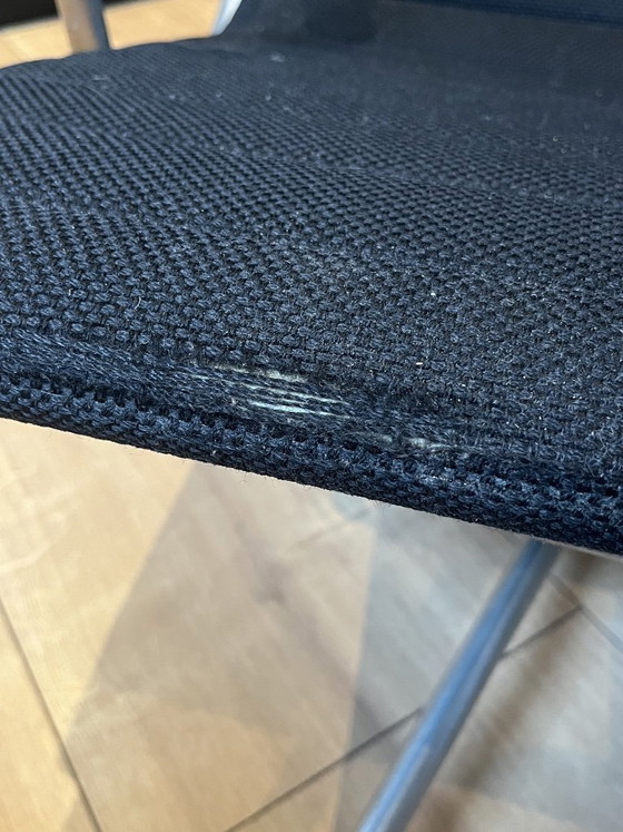 Fauteuil lounge Charles & Ray Eames EA 124 en aluminium - Toile Hopsack noire Herman Miller (photo 12 of 16)